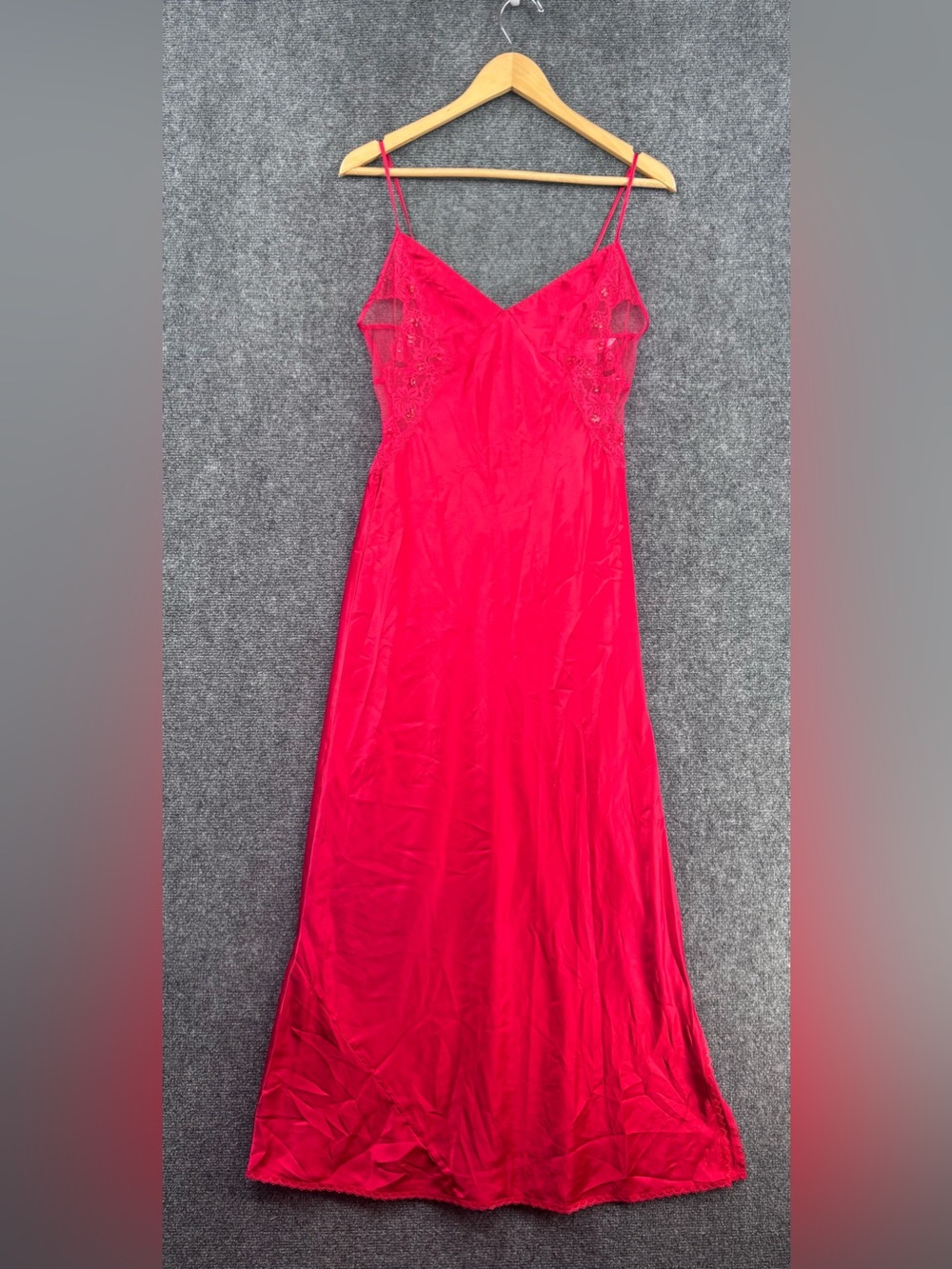 Victoria’s Secret Sexy Sheer Red Long Romantic Slip Dress Women’s S